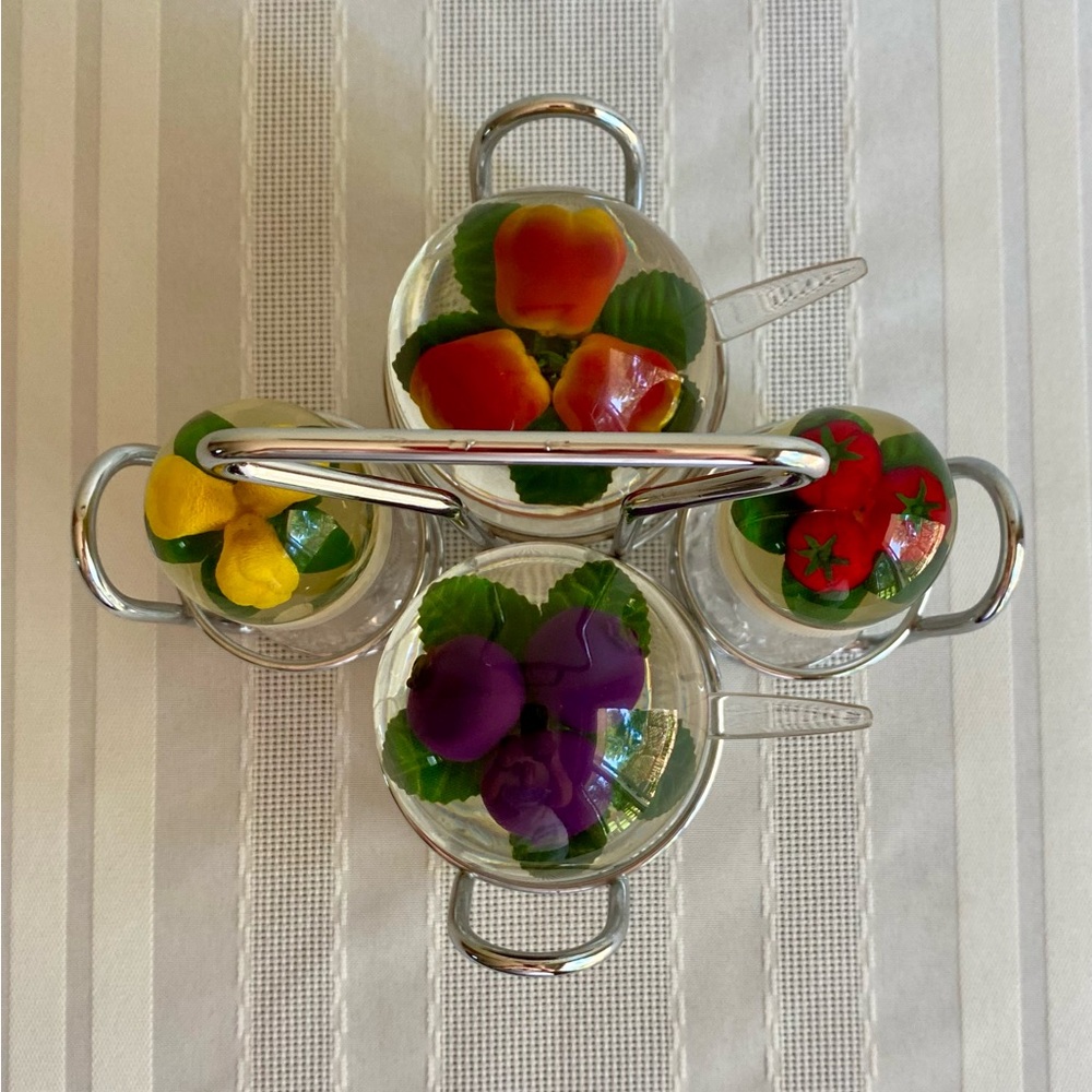 Vintage Acrylic Condiment Set Lucite - Picture 2 of 16